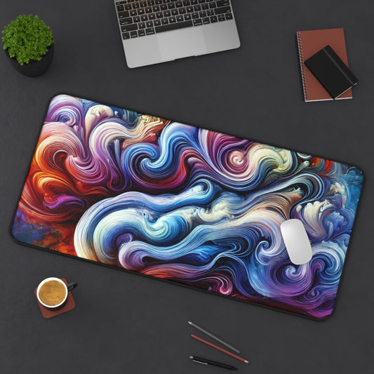 Transform Your Workspace with the Swirling Elegance of the ArcticThreadworks Gaming Mat - Arctic Threadworks