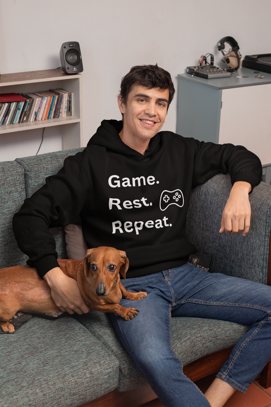 Game. Rest. Repeat. – The Hoodie Every Gamer Needs - Arctic Threadworks