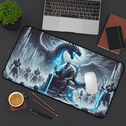 Epic Fantasy Desk Mat  Dragon & Warrior Edition