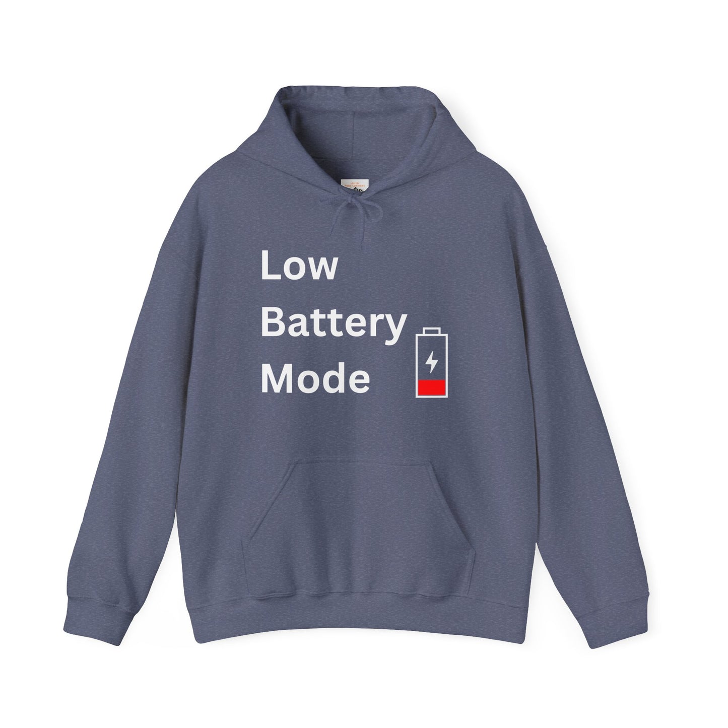 Low Battery Mode Hoodie - Unisex Heavy Blend™ Sweatshirt for Tech Lovers - Arctic Threadworks