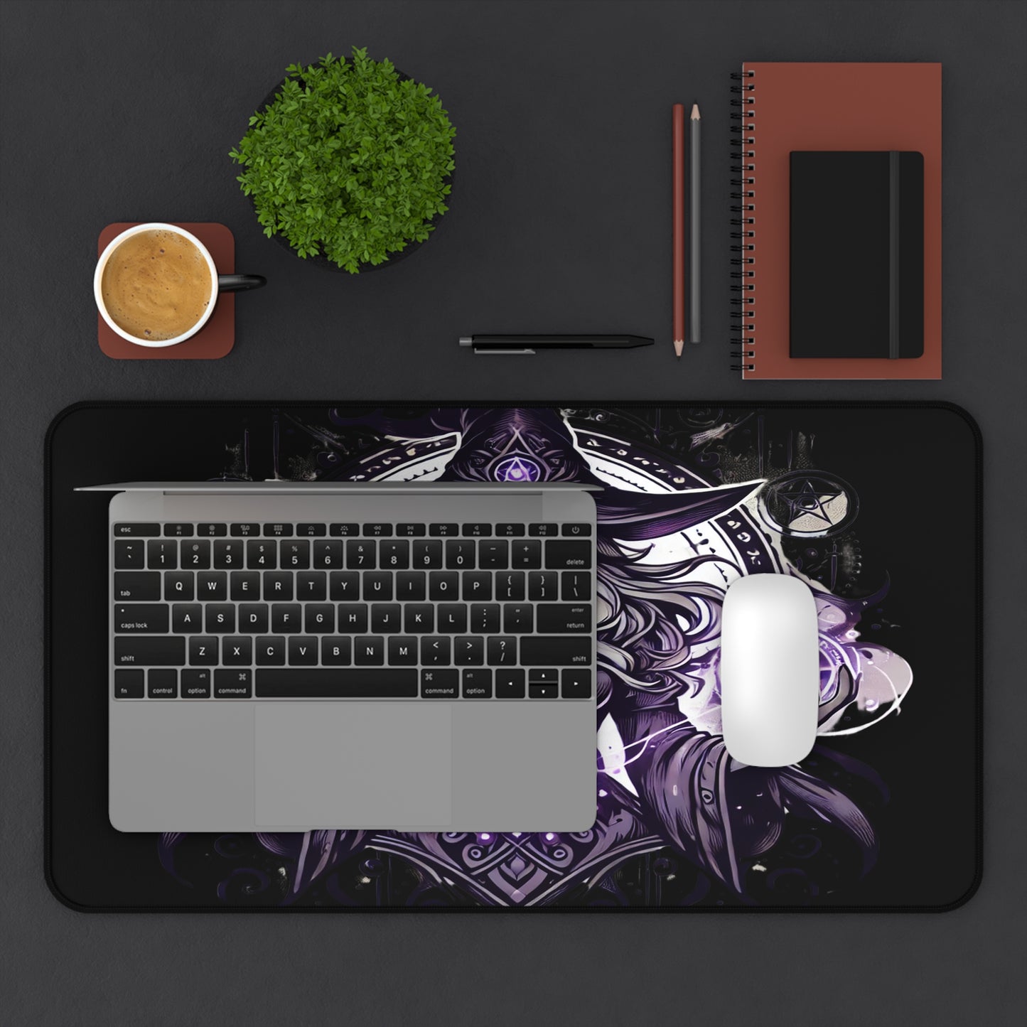 Mystic Witch Desk Mat – Enchant Your Workspace!