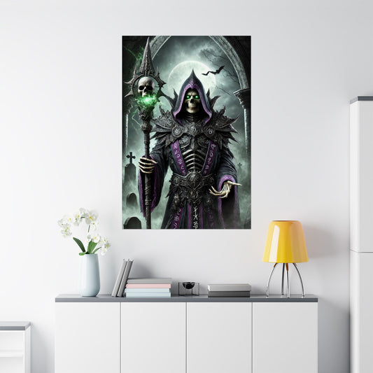 Gothic Skull Sorcerer Poster - Arctic Threadworks