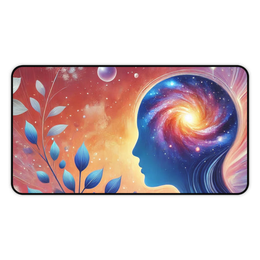 Cosmic Dream Desk Mat - Colorful Galaxy Design for Home Office