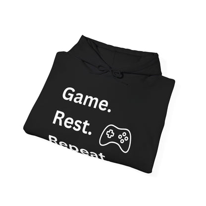 Gamer Sweatshirt - Game Rest Repeat Hoodie for Gaming Enthusiasts - Arctic Threadworks