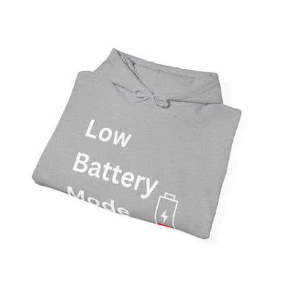 Low Battery Mode Hoodie - Unisex Heavy Blend™ Sweatshirt for Tech Lovers - Arctic Threadworks