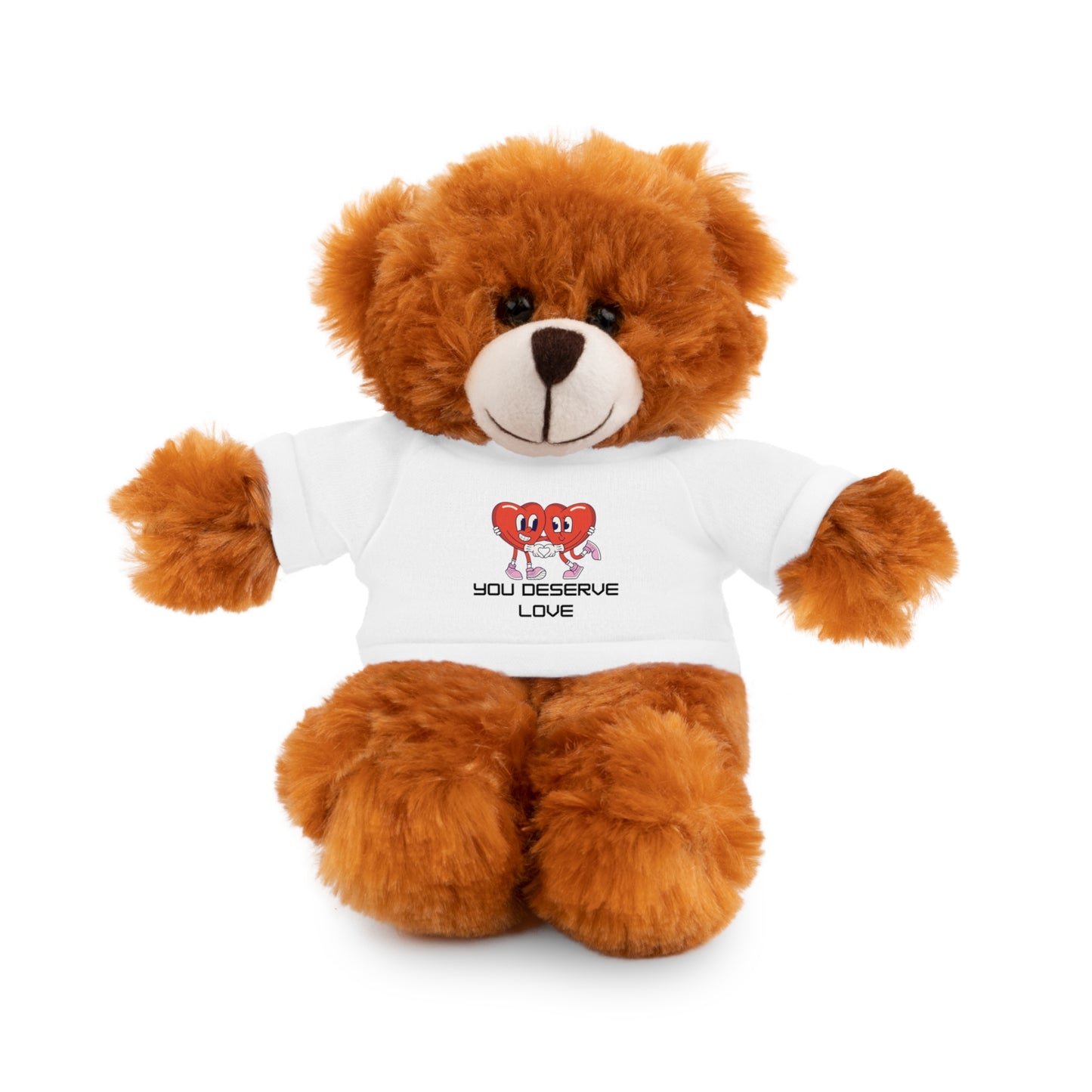 Adorable Stuffed Animals with 'You Deserve Love' Tee - Arctic Threadworks