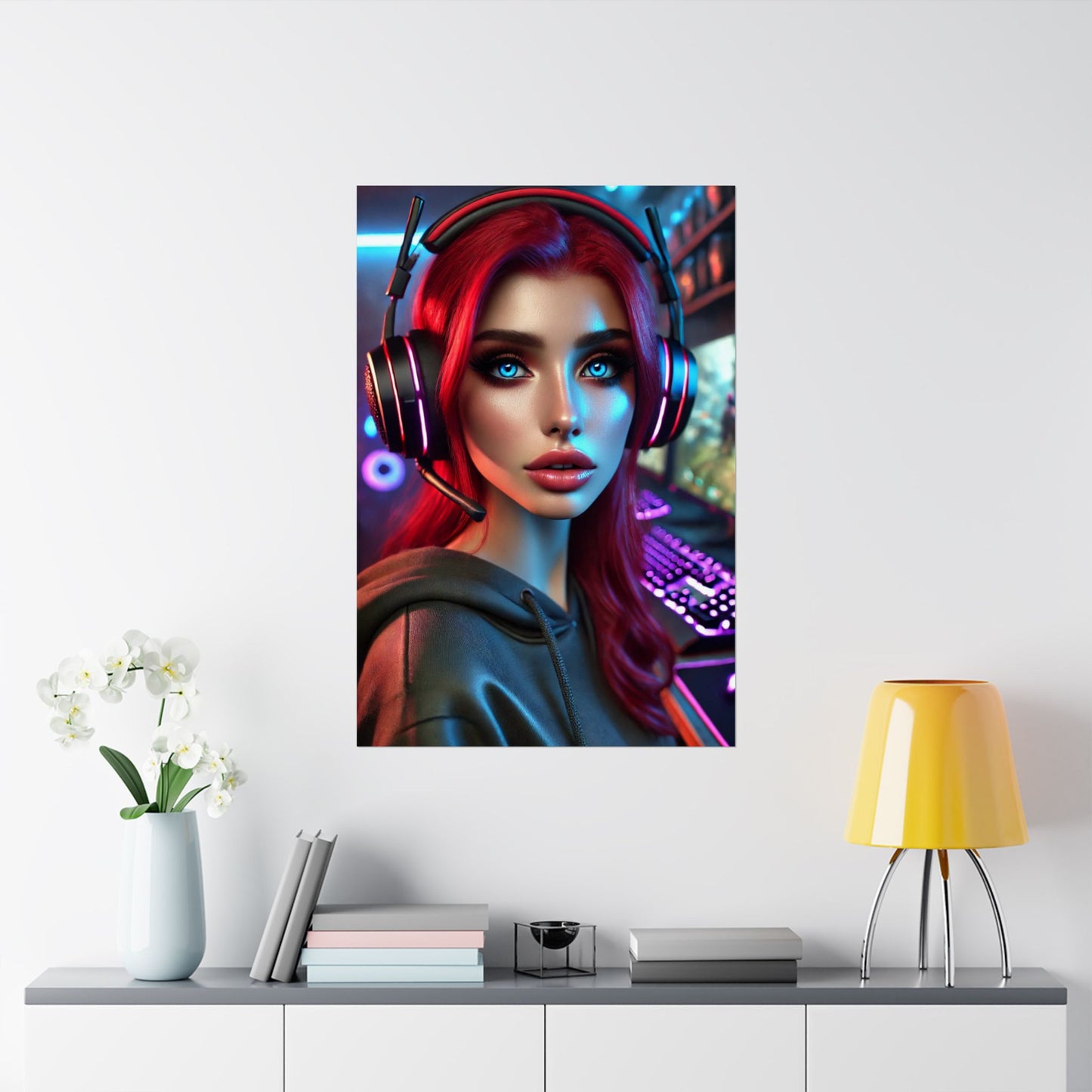 Gamer Girl Poster - Arctic Threadworks