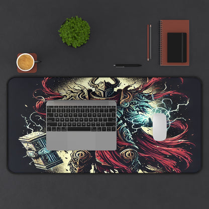 Mythical Warrior Desk Mat - Gamer Office Accessories