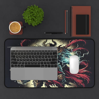 Mythical Warrior Desk Mat - Gamer Office Accessories