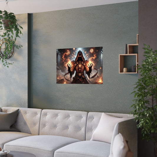 Satin Posters - Mystical Enigmatic Warlock Design (210gsm) for Home Decor & Gift - Arctic Threadworks