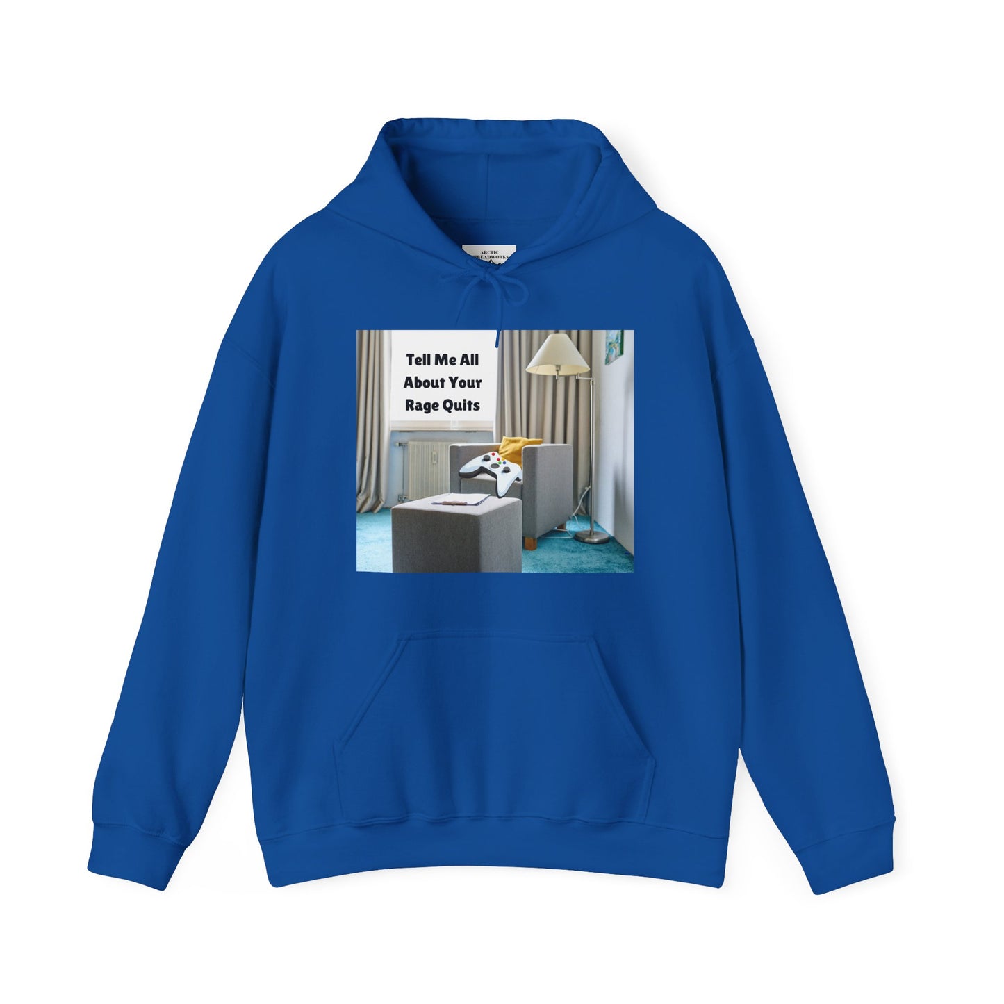 Gaming Hoodie - 'Tell Me All About Your Rage Quits' Unisex Sweatshirt - Arctic Threadworks