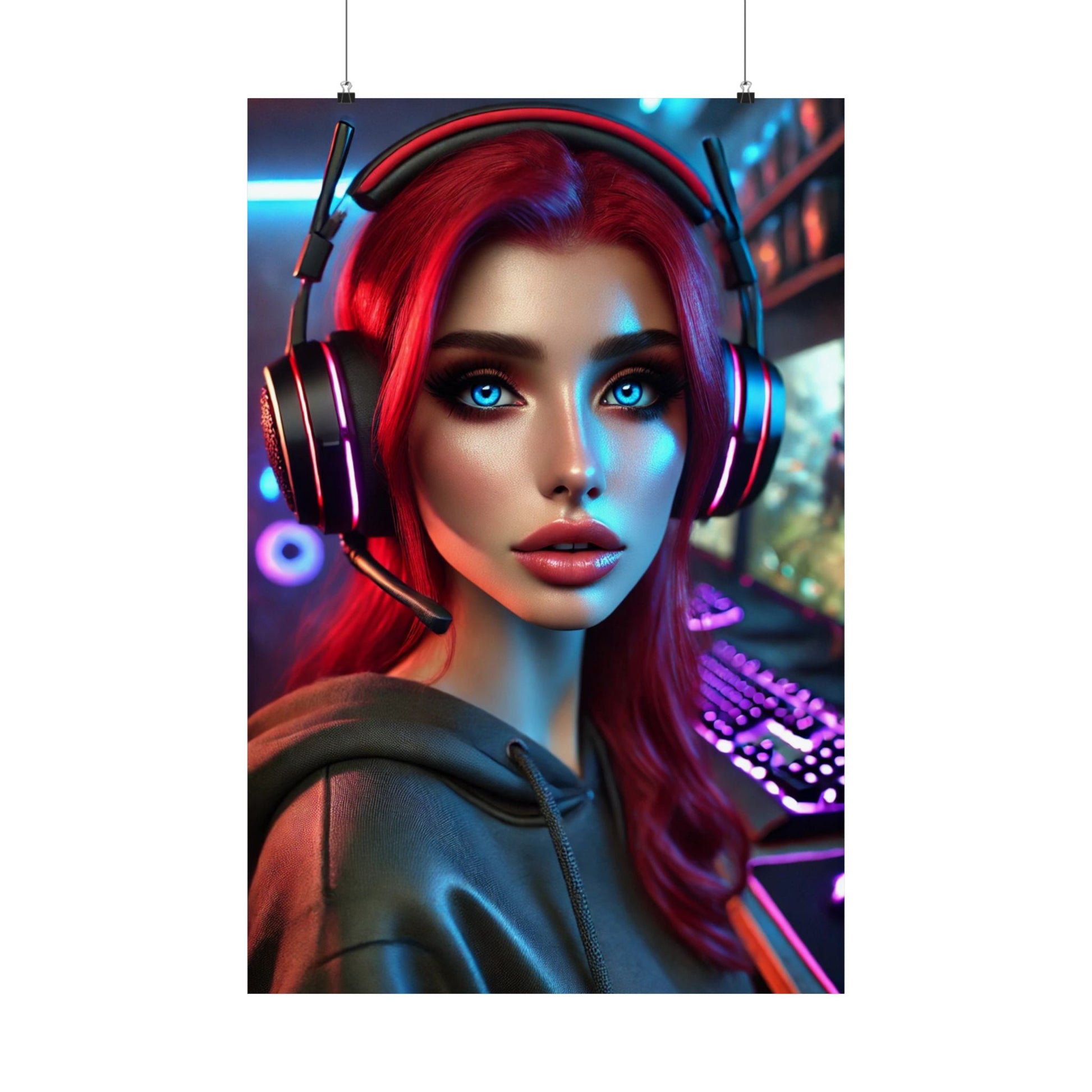 Gamer Girl Poster - Arctic Threadworks