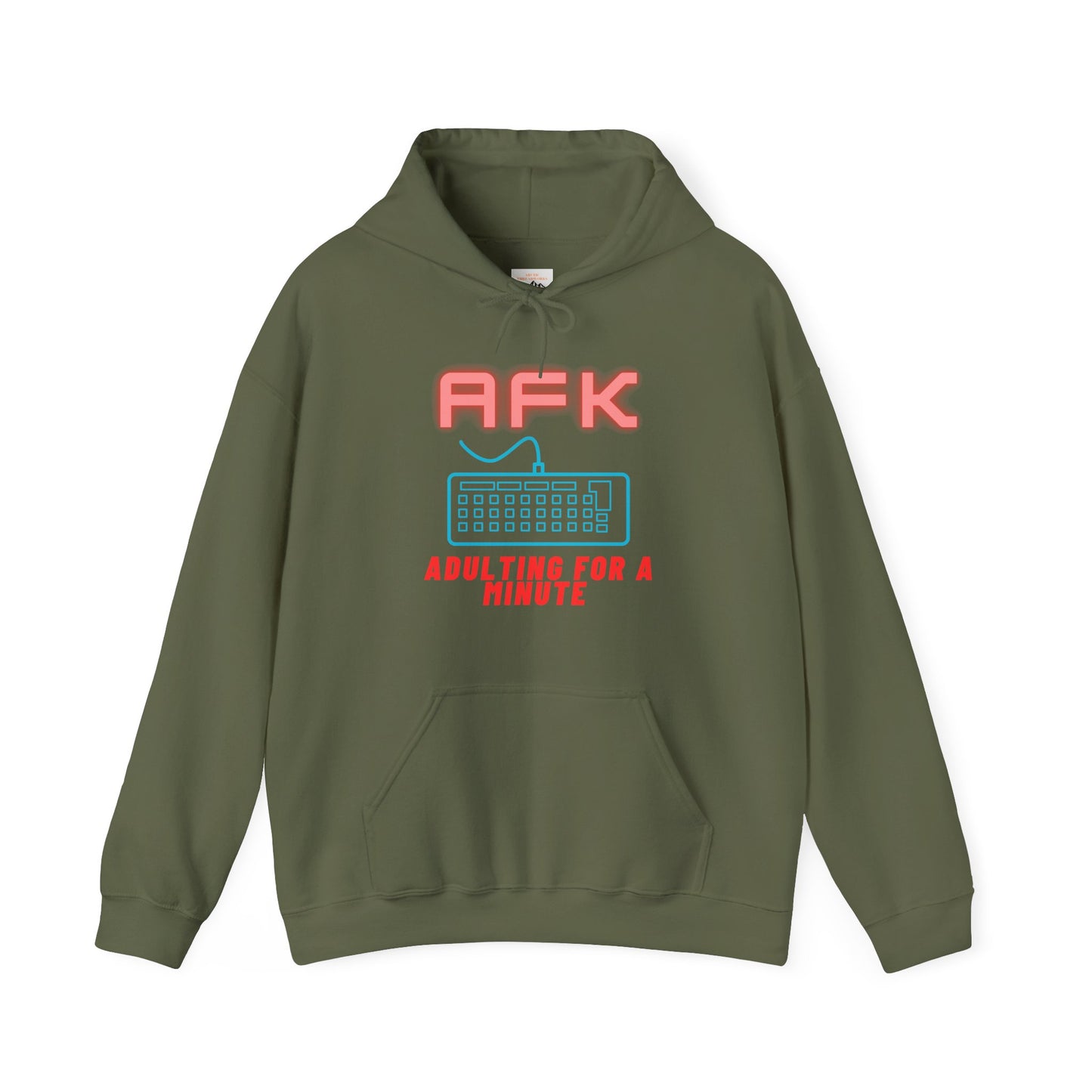 AFK Adulting for a Minute Hoodie - Unisex Comfortable Sweatshirt for Gamers - Arctic Threadworks