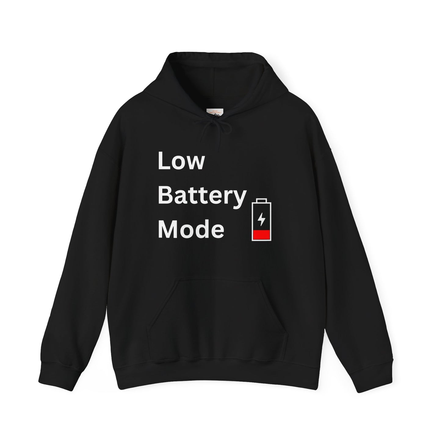 Low Battery Mode Hoodie - Unisex Heavy Blend™ Sweatshirt for Tech Lovers - Arctic Threadworks