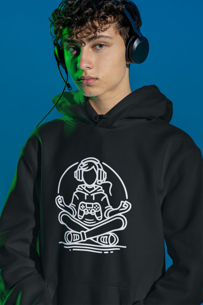 Chill Gamer Hooded Sweatshirt - Relaxed Style for Gamers - Arctic Threadworks