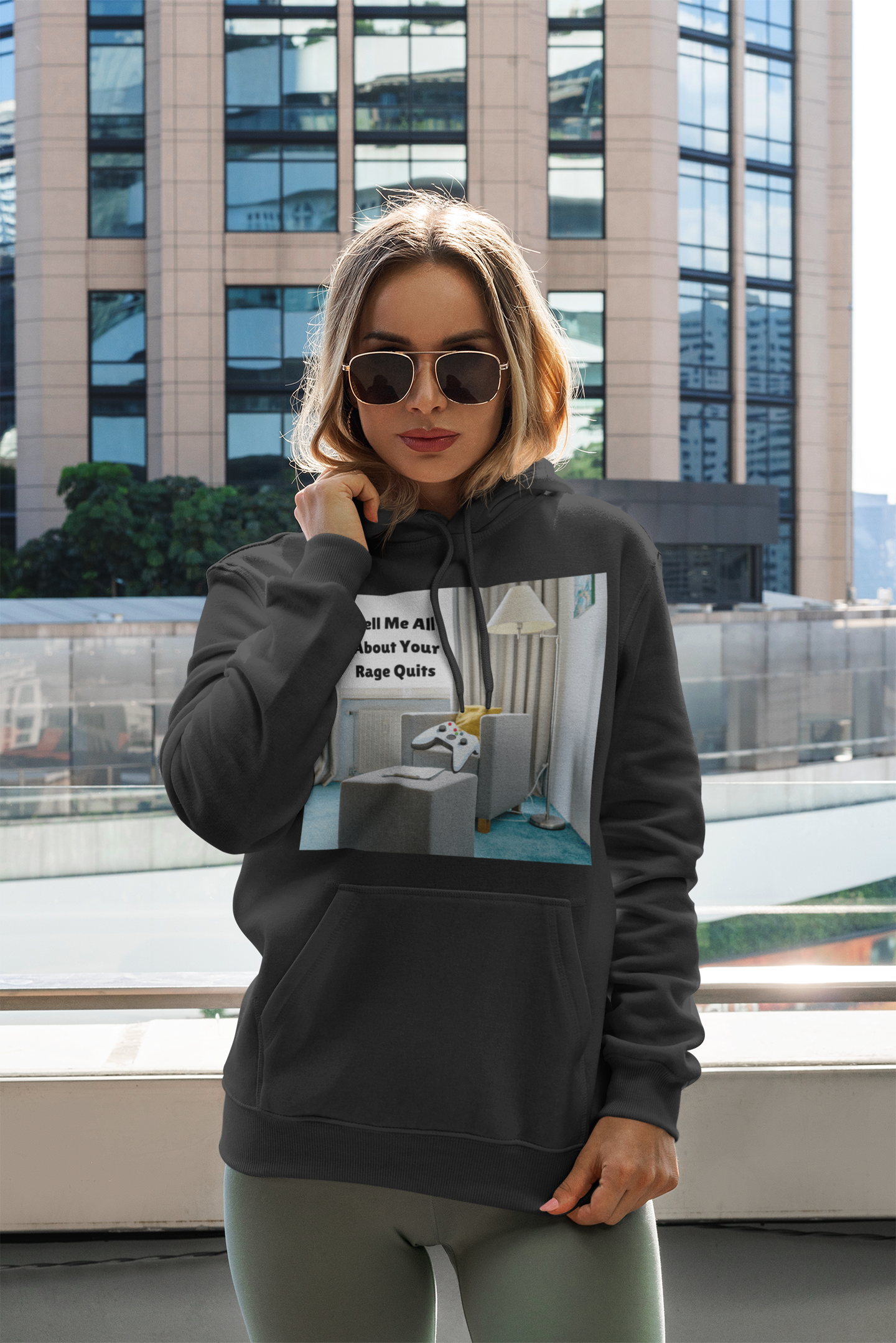 Gaming Hoodie - 'Tell Me All About Your Rage Quits' Unisex Sweatshirt - Arctic Threadworks