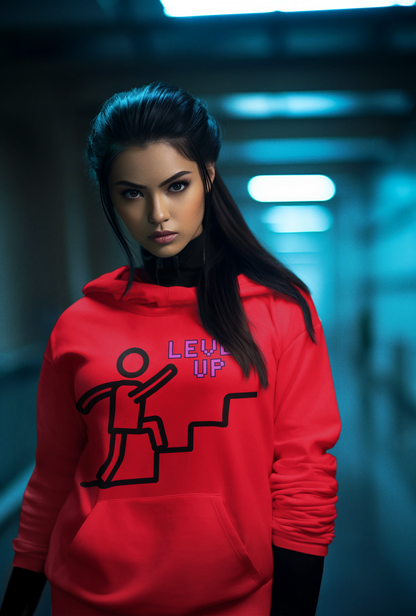 Hooded Sweatshirt - Level Up Design - Arctic Threadworks