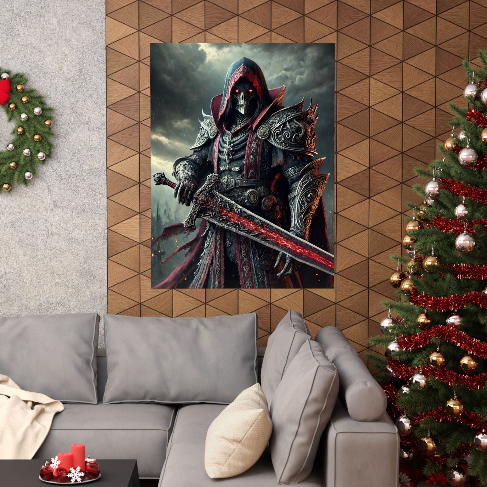 Dark Fantasy Matte Vertical Posters - Epic Warrior Design for Home Decor - Arctic Threadworks