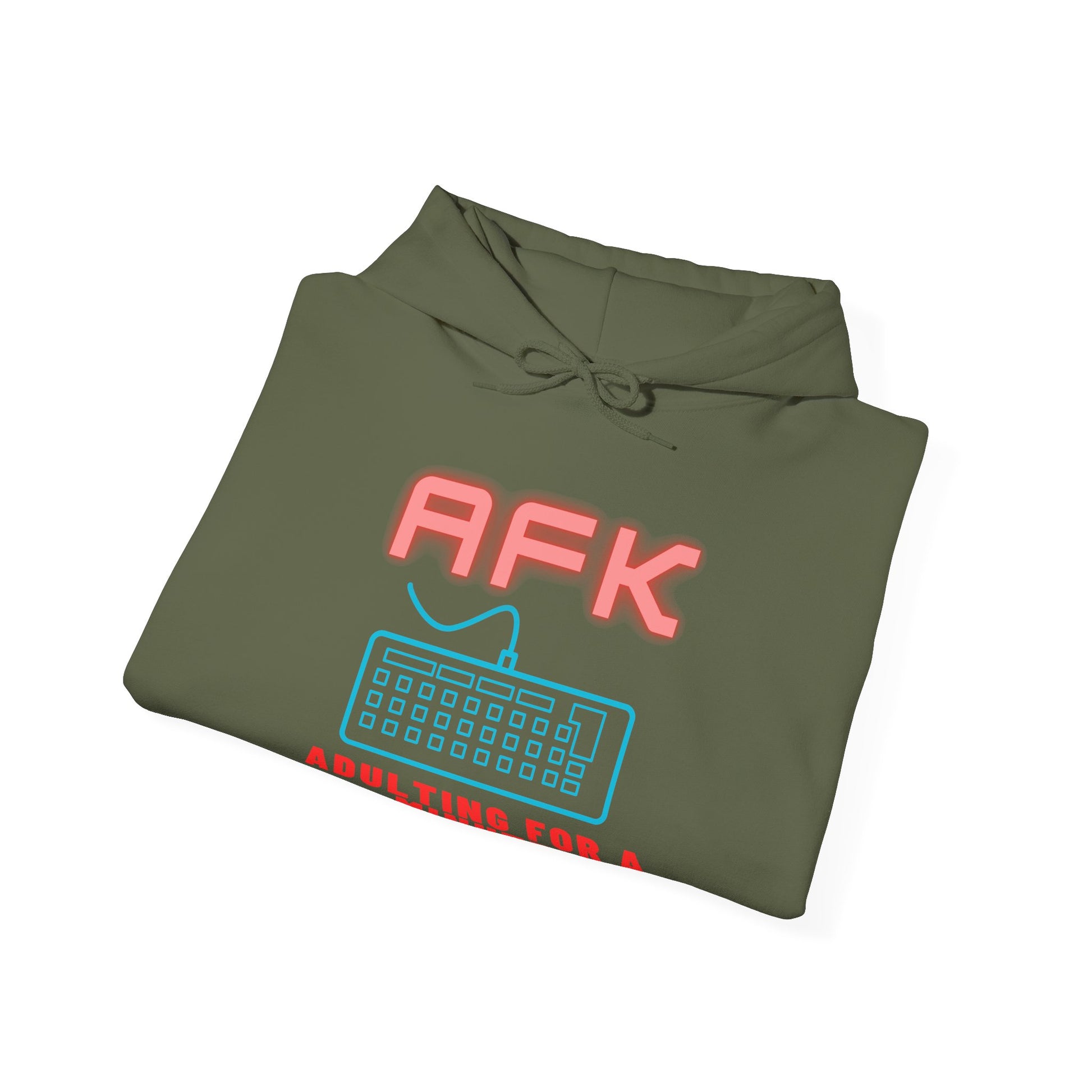 AFK Adulting for a Minute Hoodie - Unisex Comfortable Sweatshirt for Gamers - Arctic Threadworks