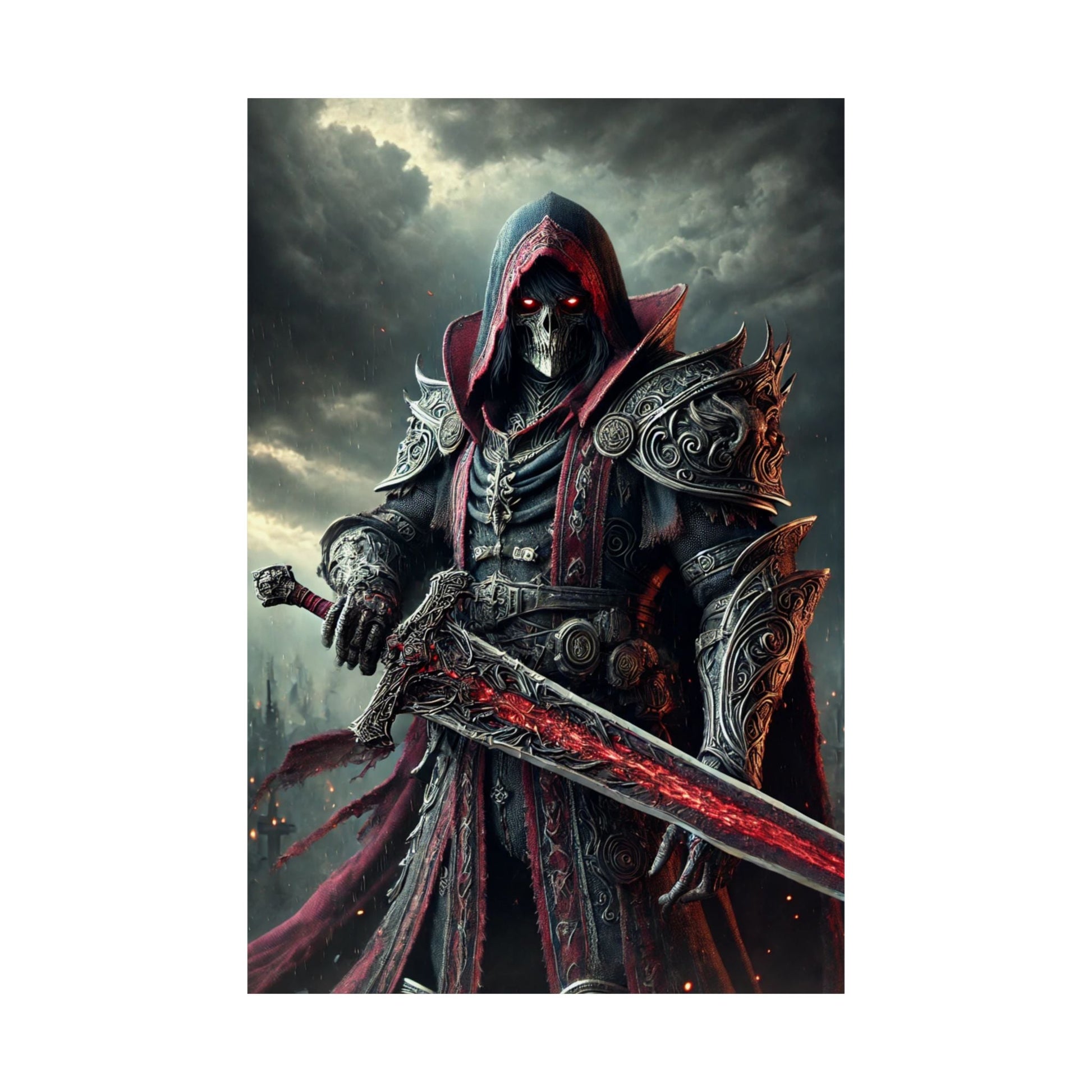 Dark Fantasy Matte Vertical Posters - Epic Warrior Design for Home Decor 20 $ Poster Level Up Your Walls – Gaming Posters Arctic Threadworks Arctic Threadworks