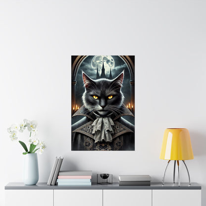 Mystical Cat Portrait - Matte Vertical Poster for Home Decor - Arctic Threadworks