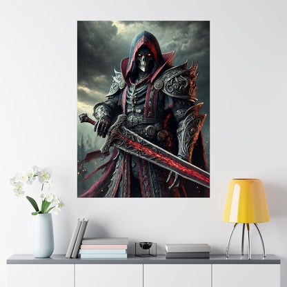 Dark Fantasy Matte Vertical Posters - Epic Warrior Design for Home Decor - Arctic Threadworks