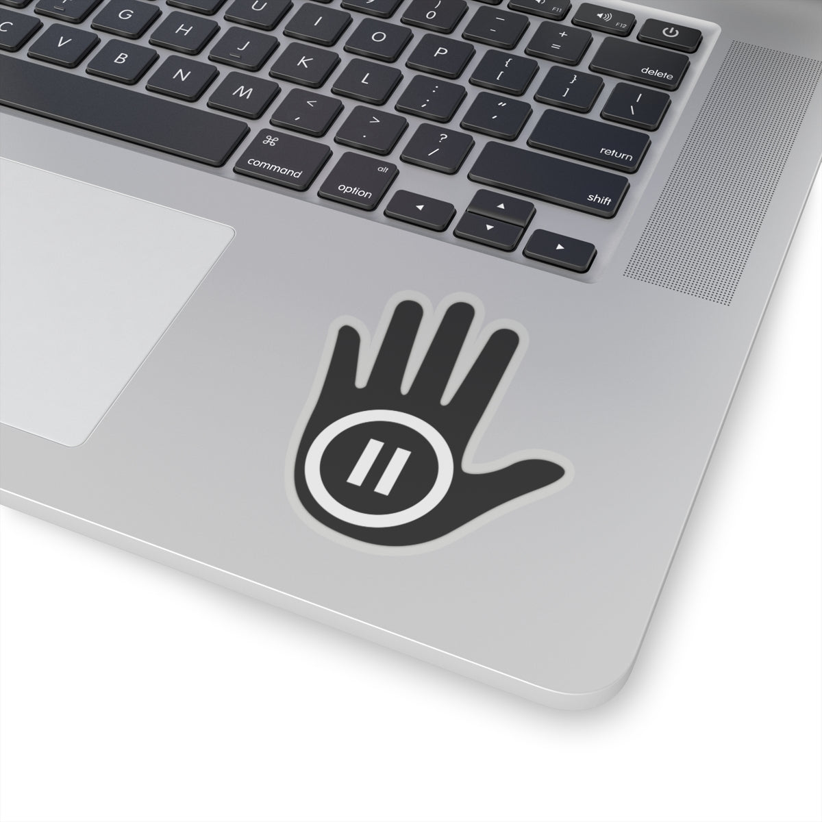 Pause Hand Gesture Kiss-Cut Stickers - Unique Laptop & Water Bottle Decals - Arctic Threadworks