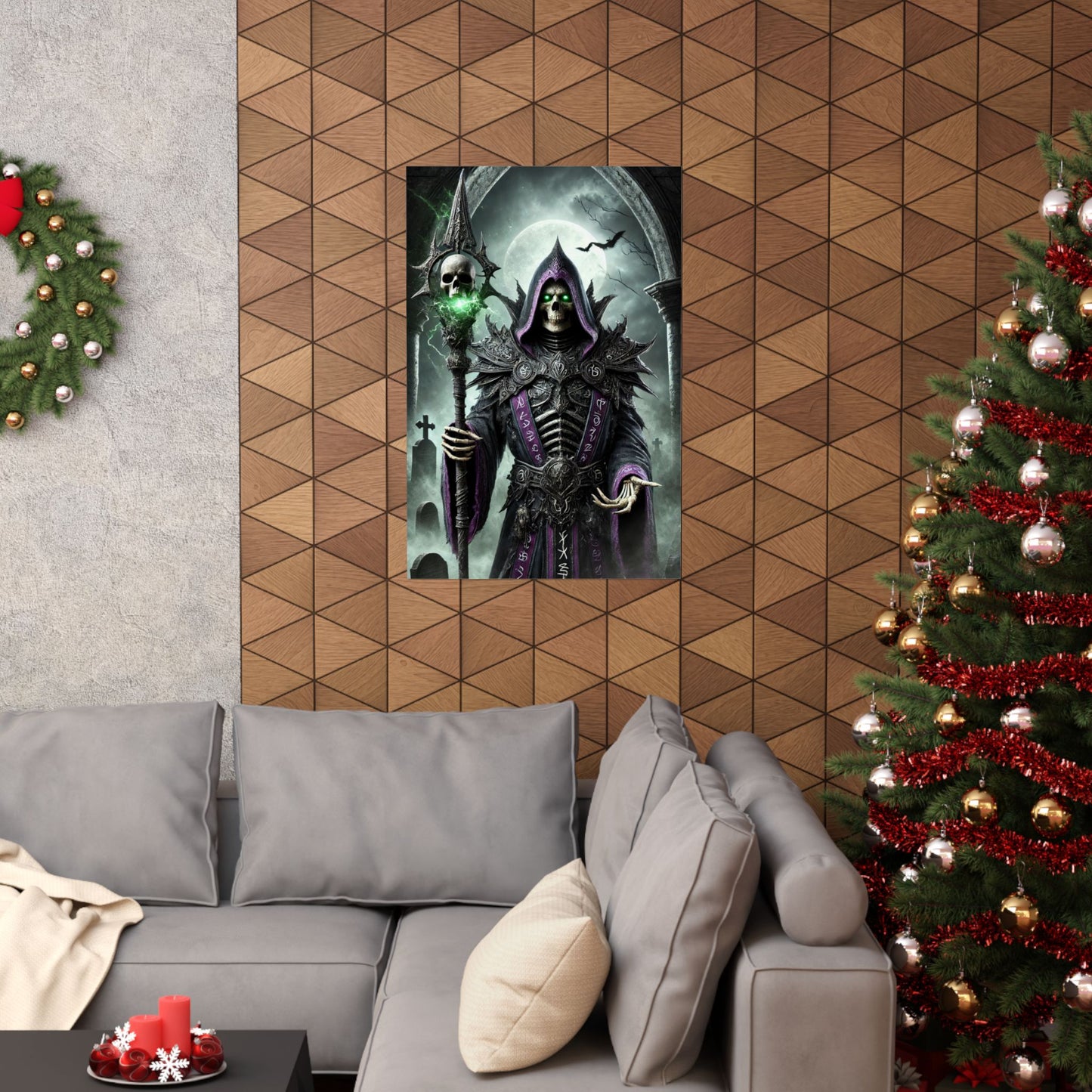 Gothic Skull Sorcerer Poster - Arctic Threadworks