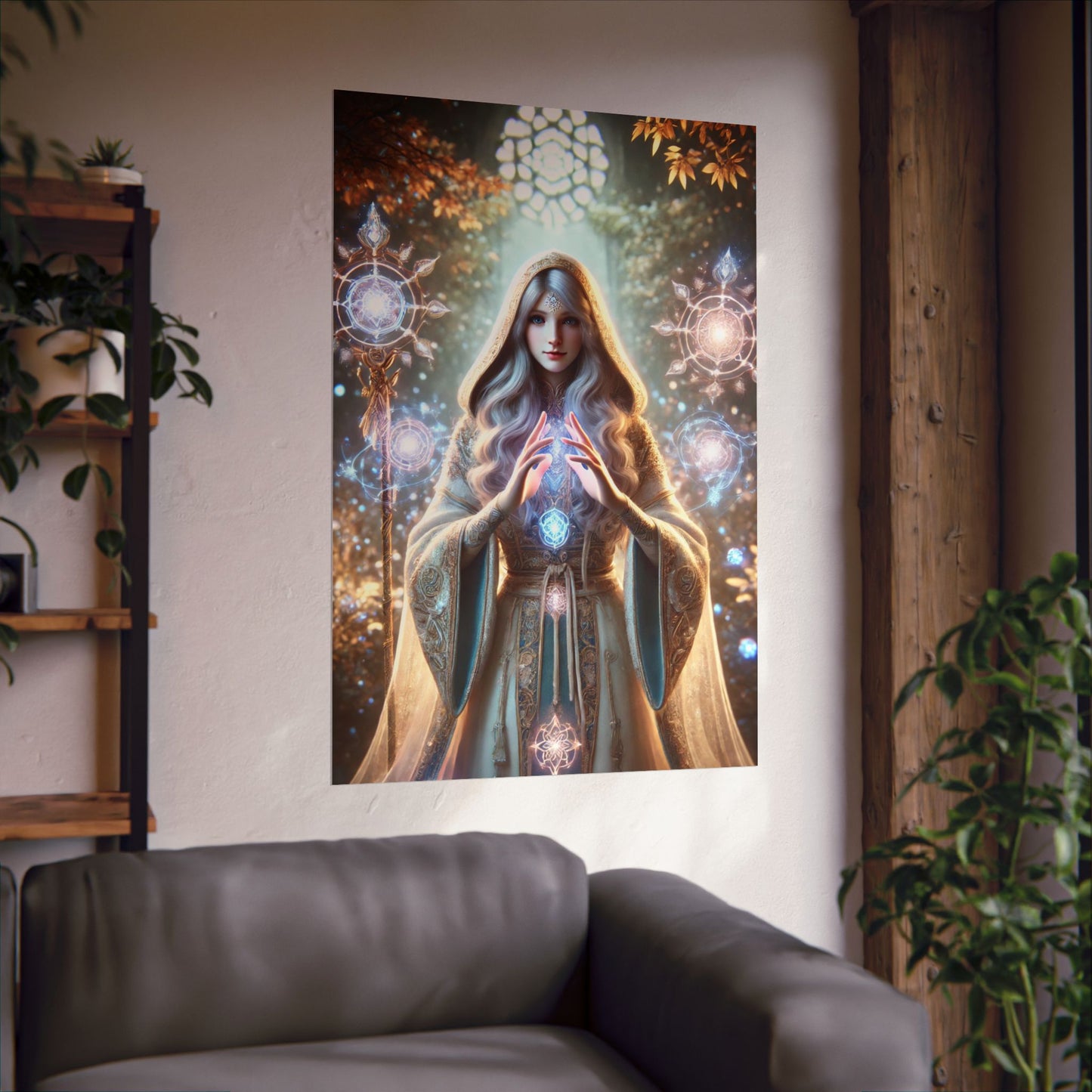 Mystical Wall Art Poster - Enchanted Goddess Design for Home Decor - Arctic Threadworks