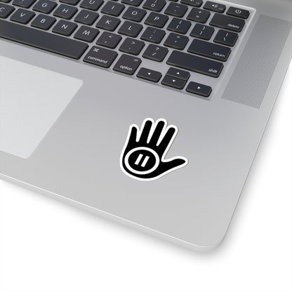 Pause Hand Gesture Kiss-Cut Stickers - Unique Laptop & Water Bottle Decals - Arctic Threadworks