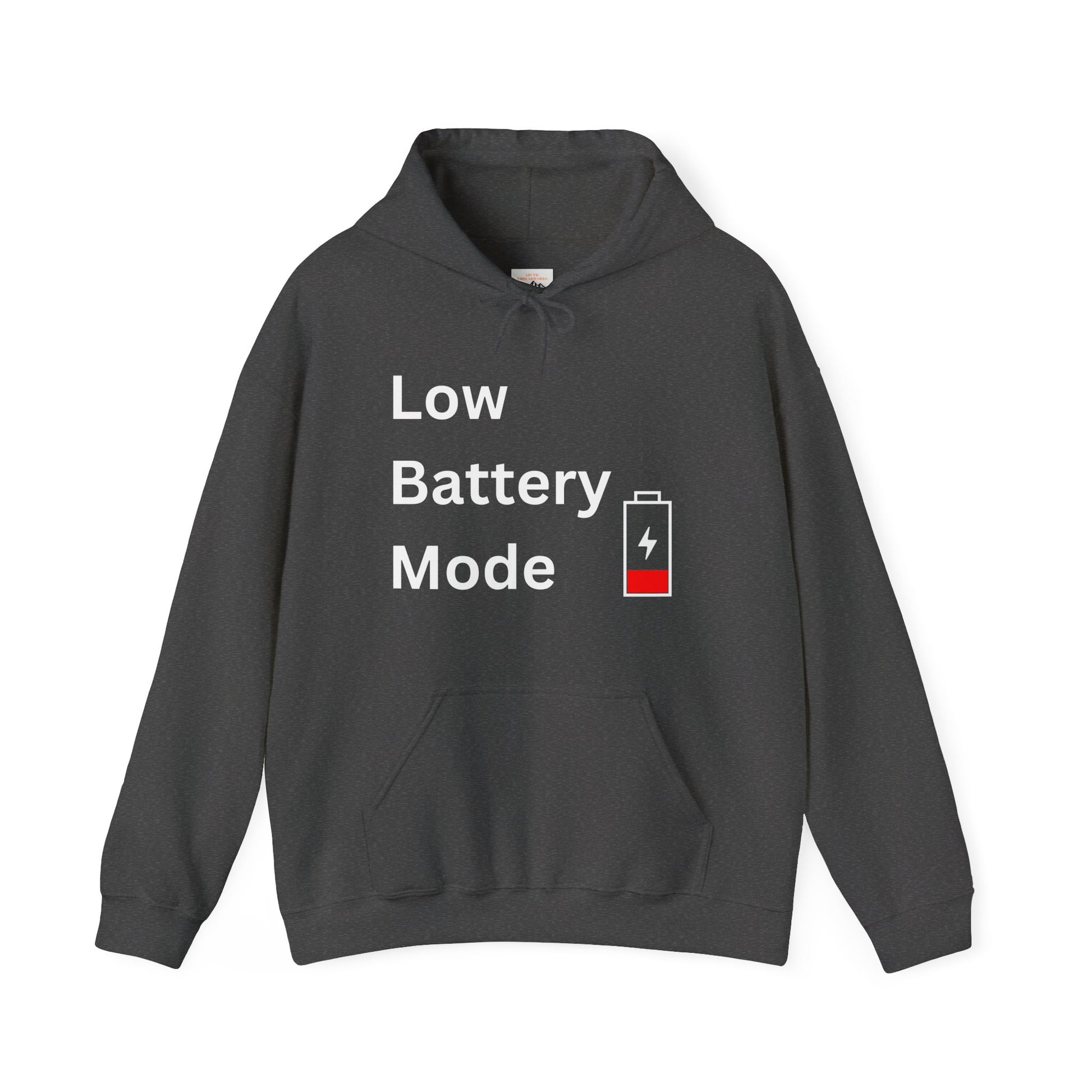 Low Battery Mode Hoodie - Unisex Heavy Blend™ Sweatshirt for Tech Lovers - Arctic Threadworks