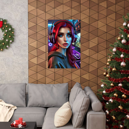 Gamer Girl Poster - Arctic Threadworks