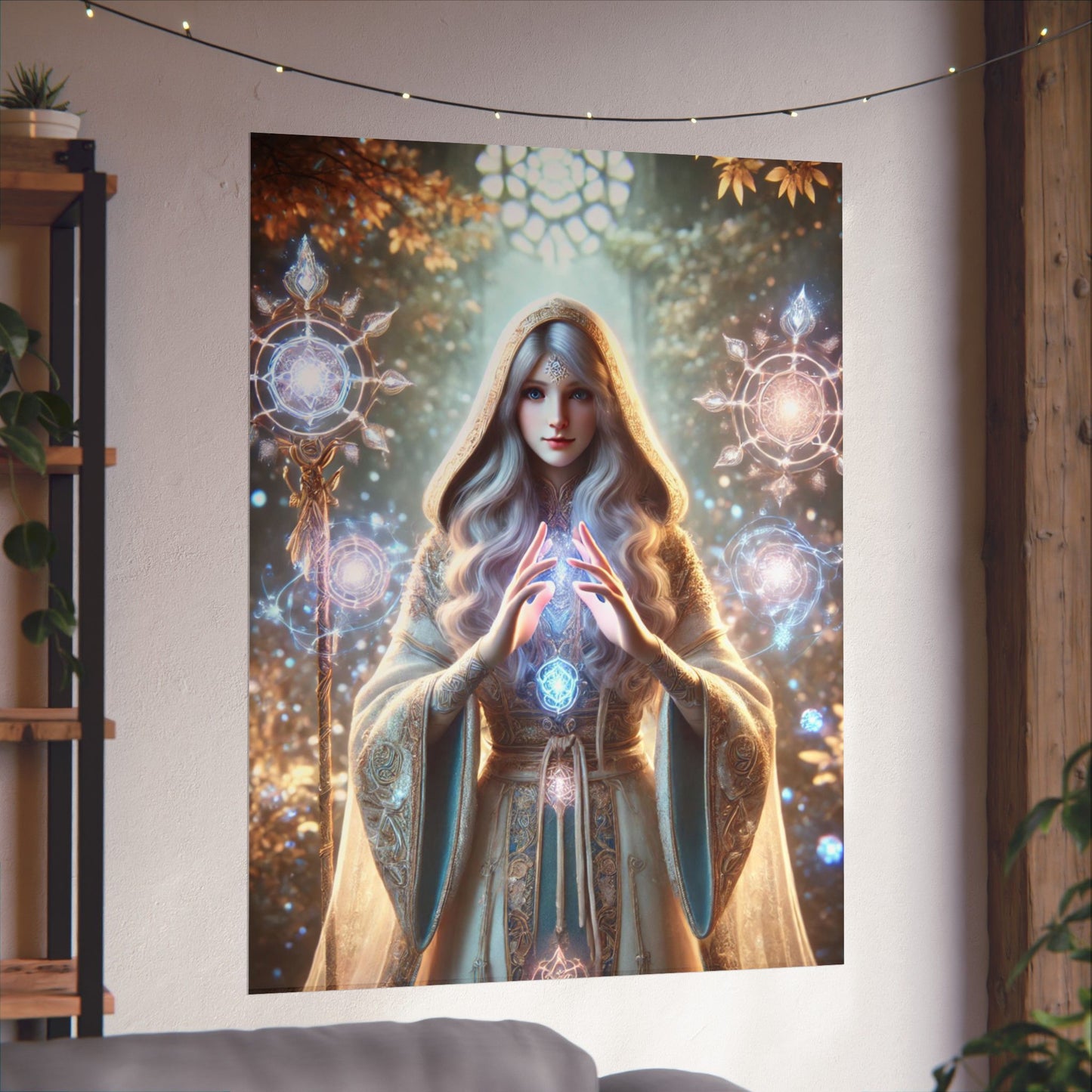 Mystical Wall Art Poster - Enchanted Goddess Design for Home Decor - Arctic Threadworks