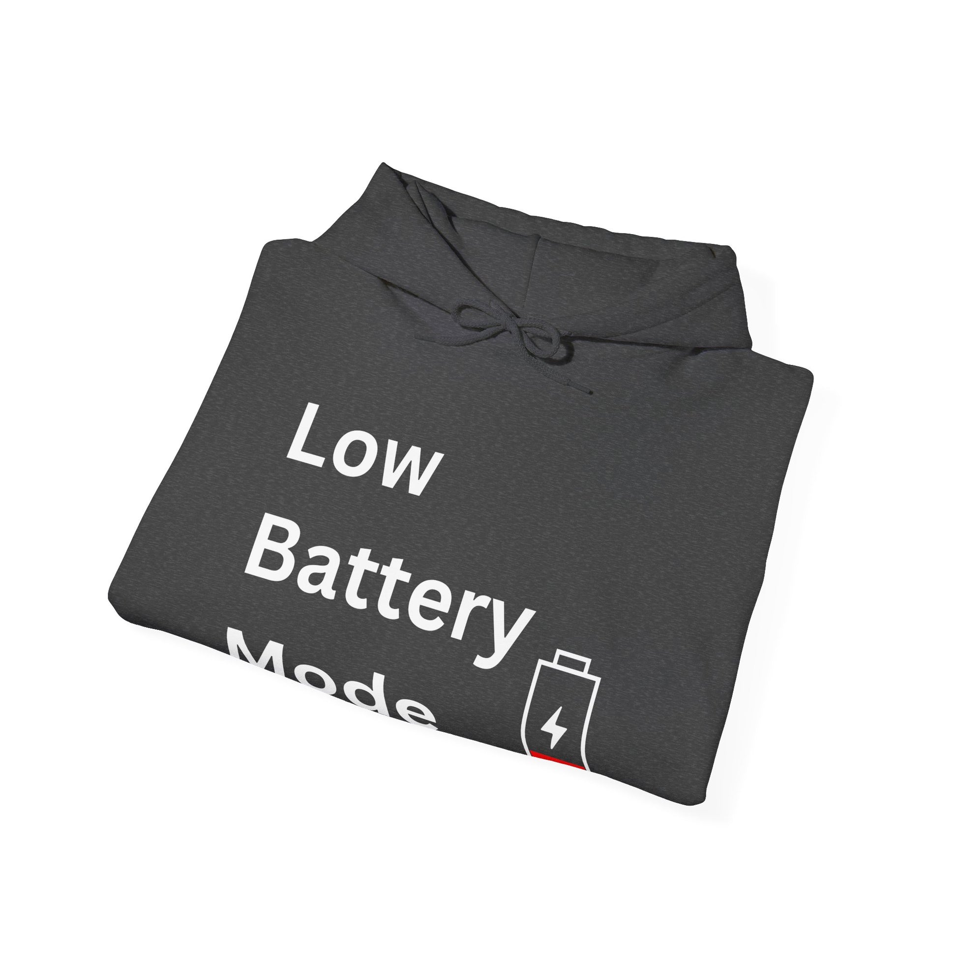 Low Battery Mode Hoodie - Unisex Heavy Blend™ Sweatshirt for Tech Lovers - Arctic Threadworks