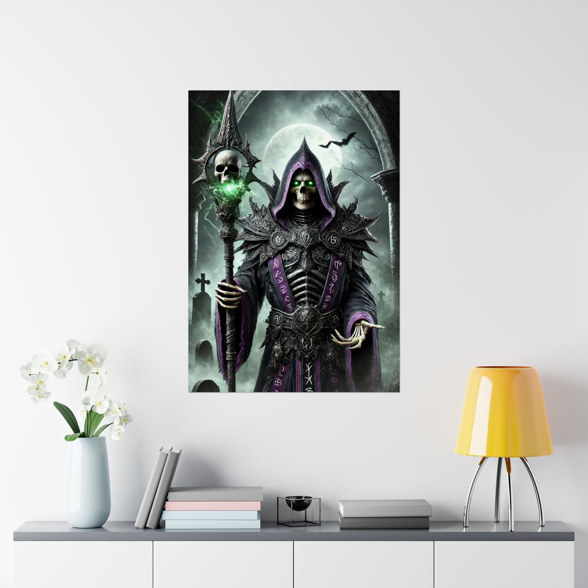 Gothic Skull Sorcerer Poster - Arctic Threadworks