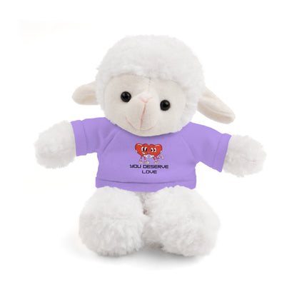 Adorable Stuffed Animals with 'You Deserve Love' Tee - Arctic Threadworks